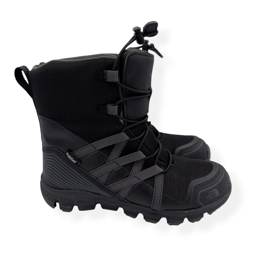 THE NORTH FACE Junior Winter Sneaker Snow Boots Hydroseal Boys Size 3 Black